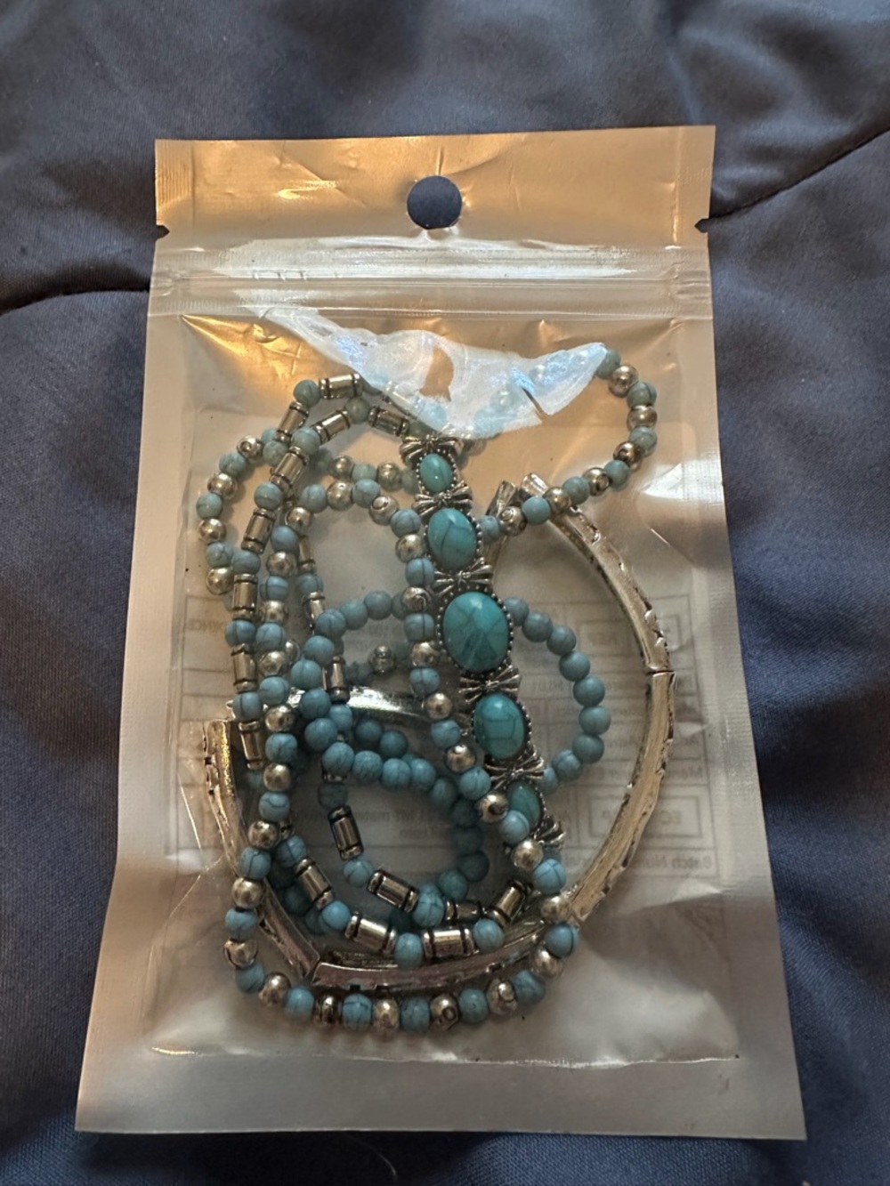Turquoise Beaded Women’s Bracelet Set - Unbranded